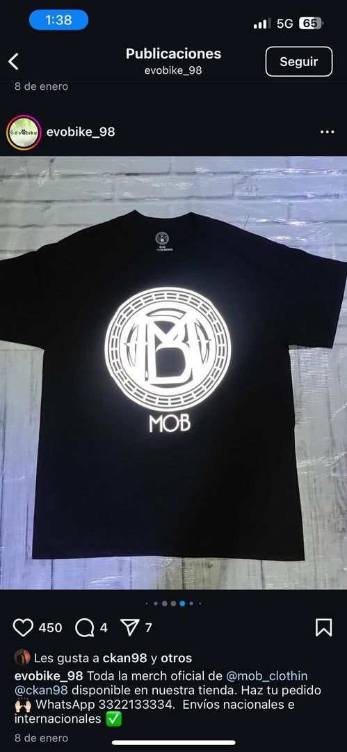 Playera Mob Reflejante